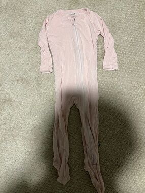 Kyte BABY Pale Pink Zip-Front Footed One-Piece